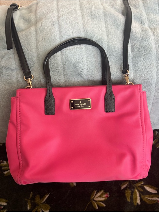 kate spade Handbags - kate spade Hot Pink Nylon Tote with Black Handles